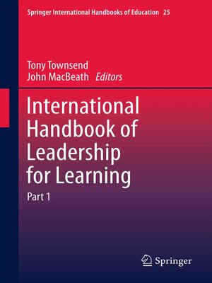 cover image of International Handbook of Leadership for Learning